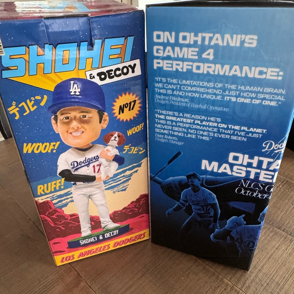 Shohei Ohtani Collectible Bobblehead - Dodgers Blue/White 2 bubble heads